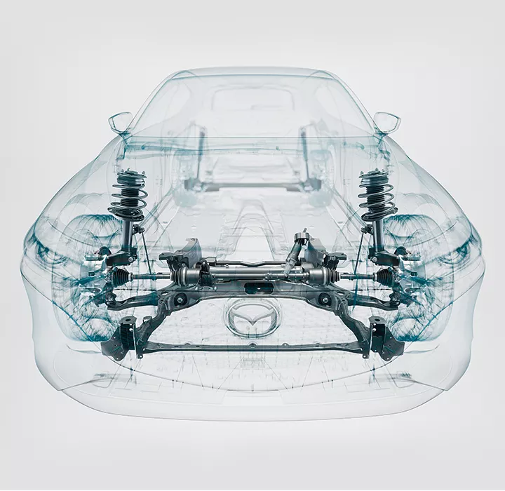 Plan d'un châssis d'un véhicule Mazda