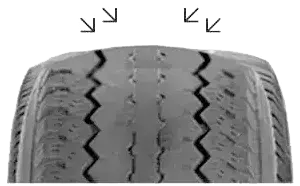 Bande de roulement usée